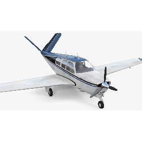 3D Civil Utility Aircraft V Tail model
